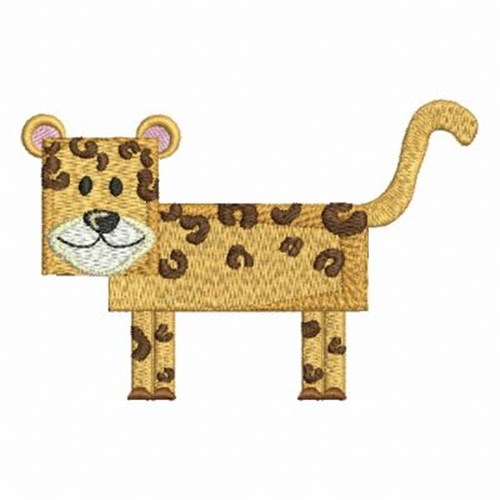 African Leopard Machine Embroidery Design