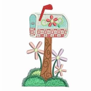 Picture of Garden Mail Box Machine Embroidery Design