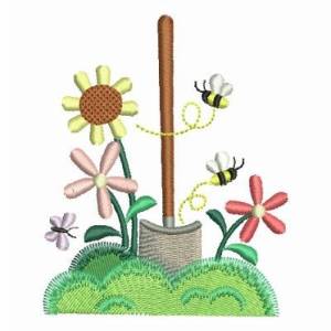 Picture of Gardening With Bees Machine Embroidery Design