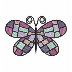 Picture of Fancy Colorful Butterfly Machine Embroidery Design