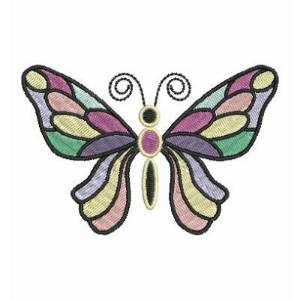 Picture of Fancy Colorful Butterfly Machine Embroidery Design