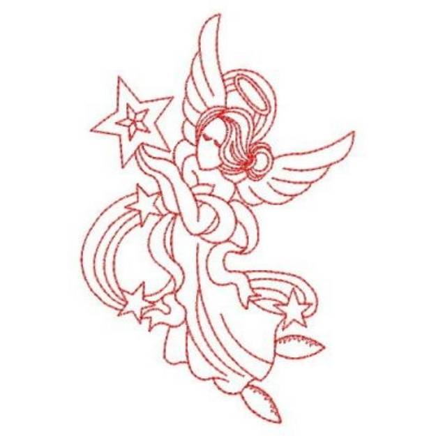 Redwork Angel Machine Embroidery Design | Embroidery Library at ...