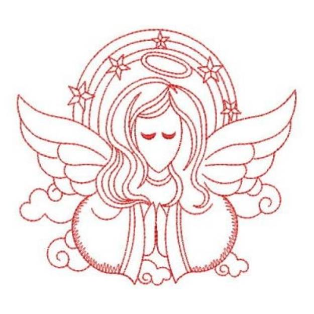 Redwork Angel Machine Embroidery Design | Embroidery Library at ...