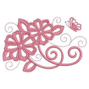 Picture of Assorted Simple Flowers Machine Embroidery Design