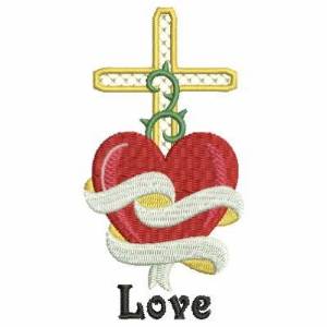 Picture of Assorted Love Crosses Machine Embroidery Design