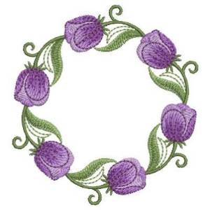 Picture of Purple Tulip Machine Embroidery Design