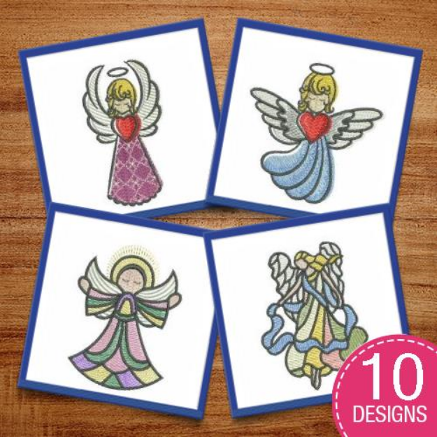 Picture of Colorful Angel Embroidery Design Pack