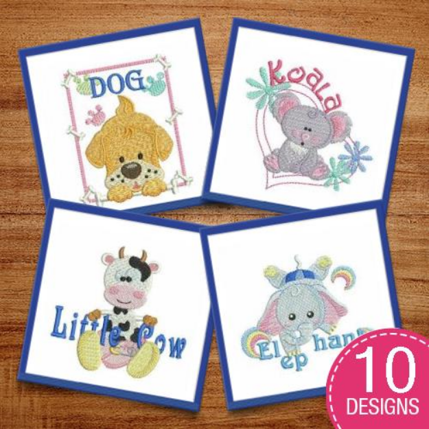 Picture of Cute Animal Embroidery Design Pack