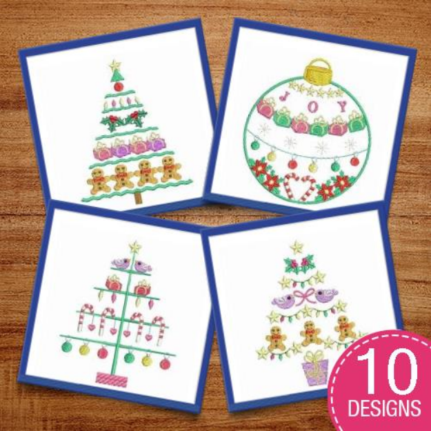 Picture of Joyful Christmas Embroidery Design Pack