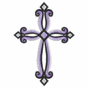 Picture of Feathered Cross Machine Embroidery Design