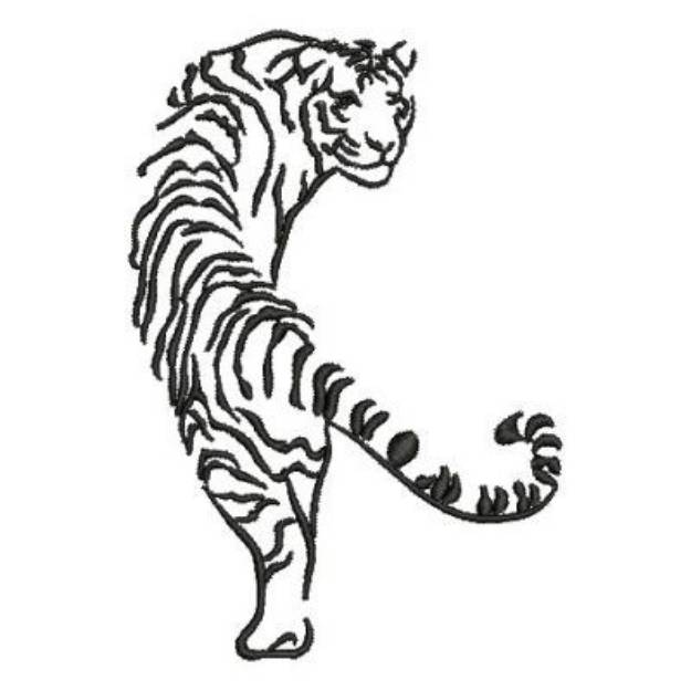 Picture of Tiger Silhouette Machine Embroidery Design