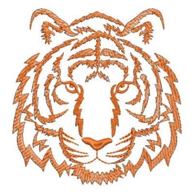 Picture of Tiger Silhouette Machine Embroidery Design