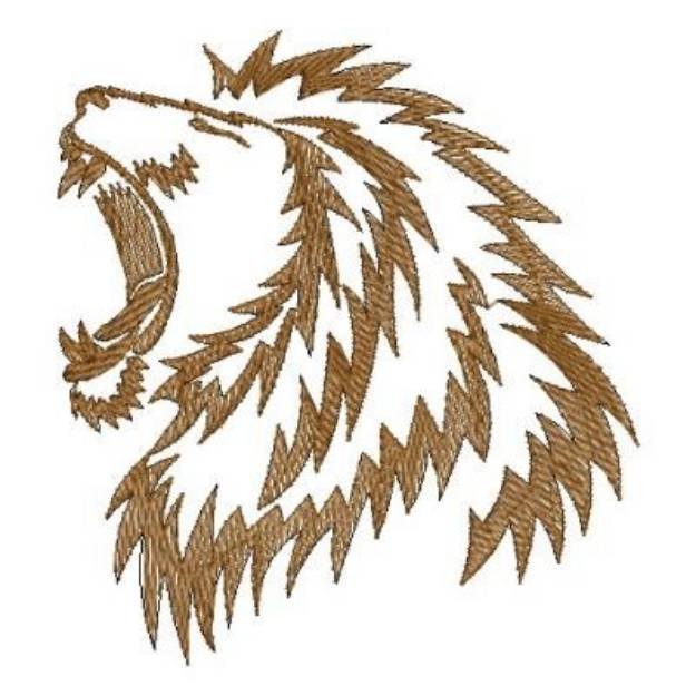 Picture of African Animal Lion Machine Embroidery Design