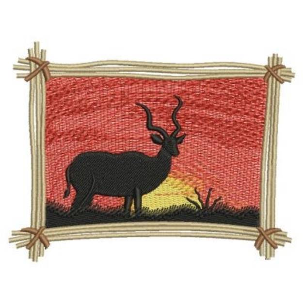 Picture of Antelope Scenery Machine Embroidery Design