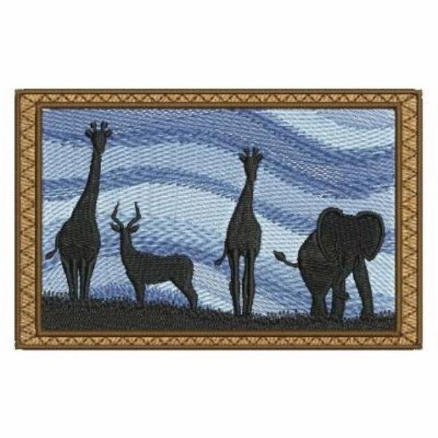 Picture of Africa Animal Scenery Machine Embroidery Design