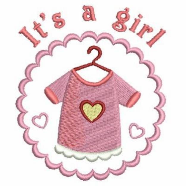 Picture of Its A Girl Machine Embroidery Design