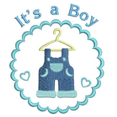 Its A Boy Machine Embroidery Design