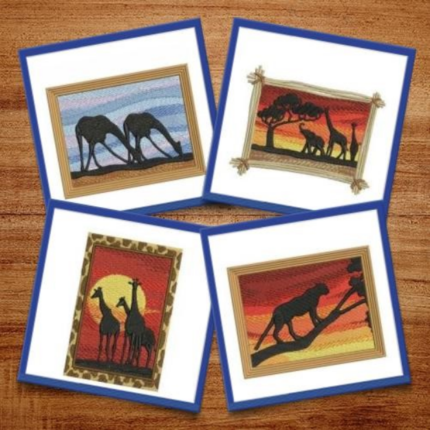 Picture of Wild Africa Scenery Embroidery Design Pack
