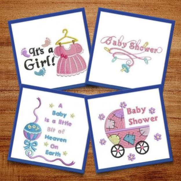 Picture of Baby Shower Embroidery Design Pack
