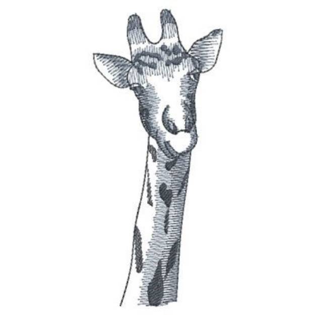Picture of Sketched Giraffe Machine Embroidery Design
