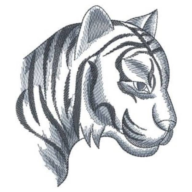 Picture of Sketched African Tiger Machine Embroidery Design
