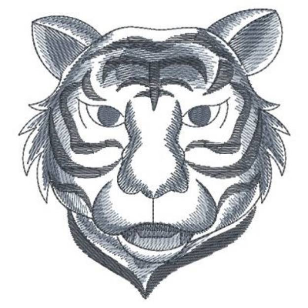 Picture of Sketched Tiger Machine Embroidery Design