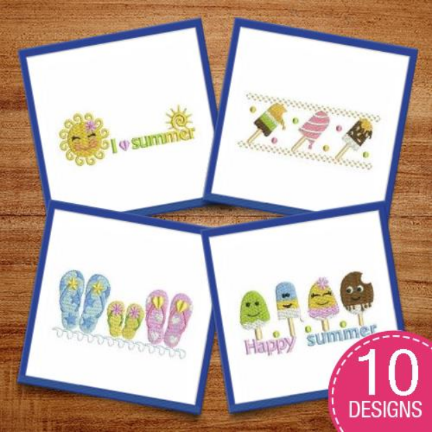 Picture of Summer Time Embroidery Design Pack