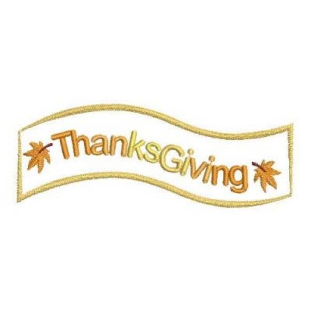 Picture of Thanksgiving Banner Machine Embroidery Design