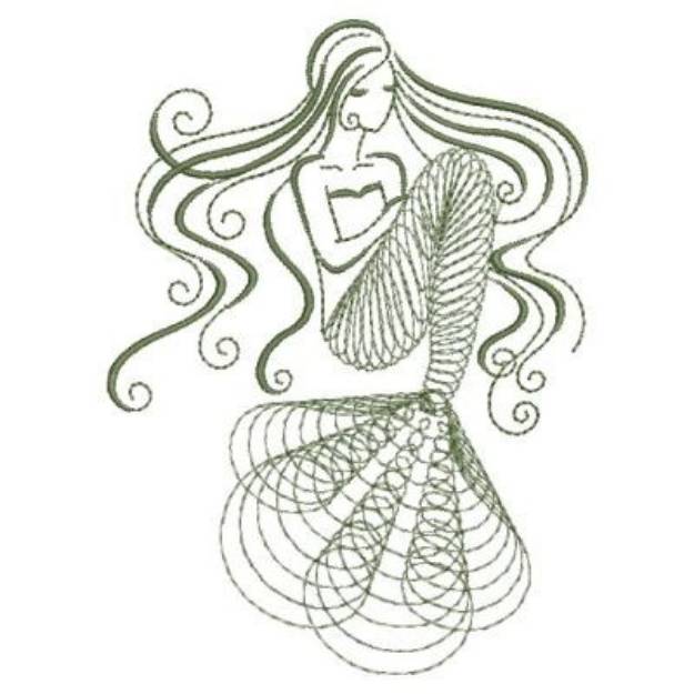 Picture of Ripple Mermaid Machine Embroidery Design