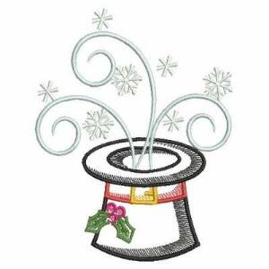 Picture of Christmas Swirl Hat Machine Embroidery Design