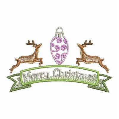 Christmas Deer Border Machine Embroidery Design