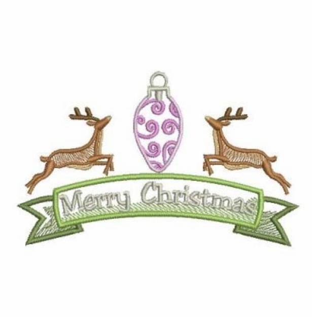Picture of Christmas Deer Border Machine Embroidery Design