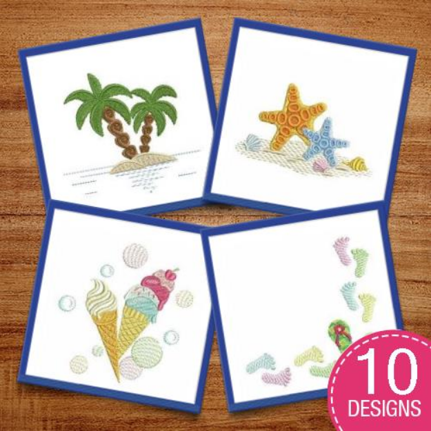 Picture of Summer Holiday Embroidery Design Pack