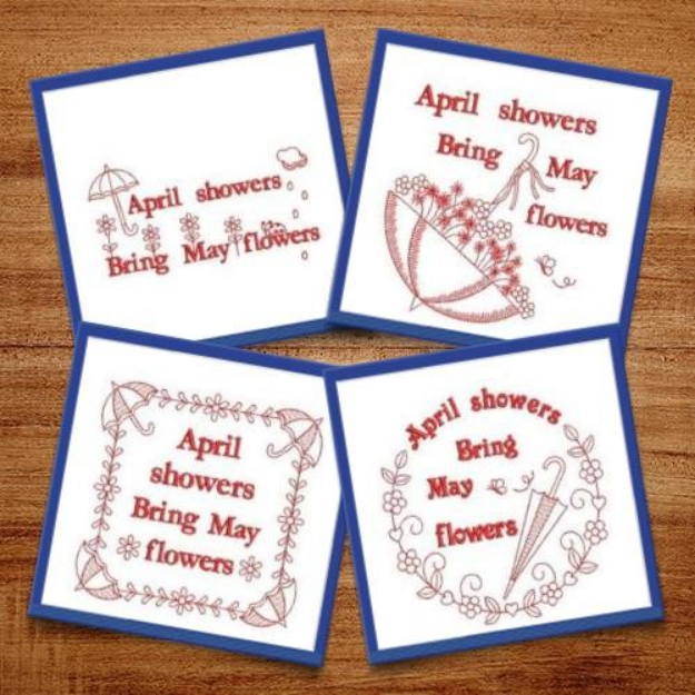 Picture of Rework April Showers Embroidery Design Pack