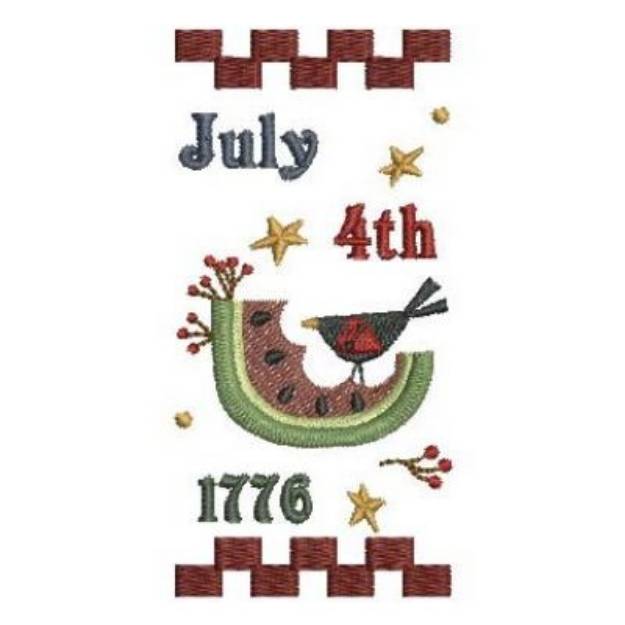 Picture of July 4th 1776 Machine Embroidery Design