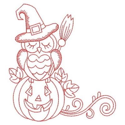 Halloween Owl Machine Embroidery Design