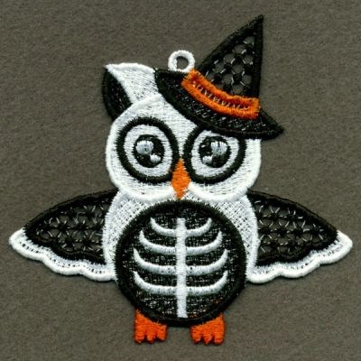 FSL Owl Halloween Hanger Machine Embroidery Design
