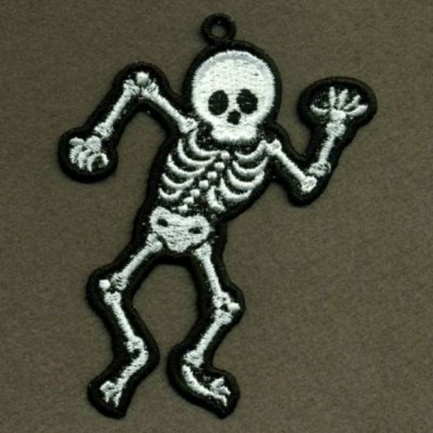 Picture of FSL Skeleton Halloween Hanger Machine Embroidery Design