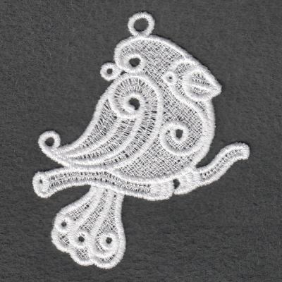 FSL Bird White Christmas Machine Embroidery Design