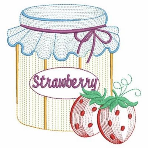 Picture of Vintage Strawberry Jar Machine Embroidery Design