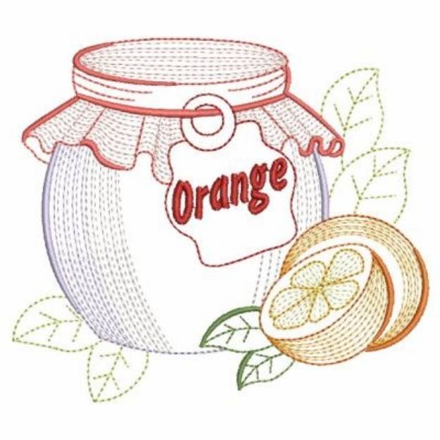 Picture of Vintage Orange Jar Machine Embroidery Design