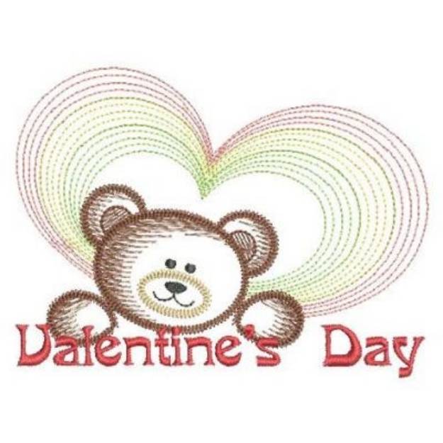 Picture of Valentines Day Teddy Machine Embroidery Design
