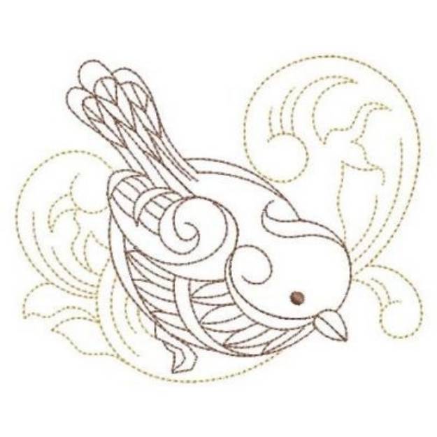 Picture of Baroque Sparrow Machine Embroidery Design