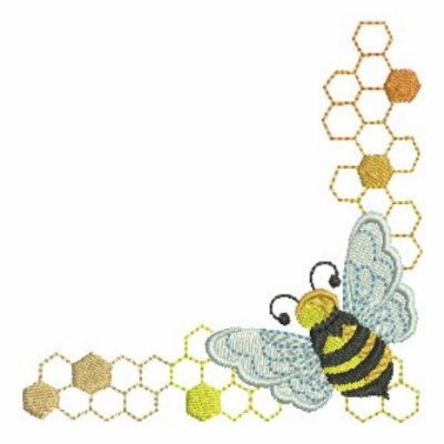 Picture of Bee Corner Machine Embroidery Design