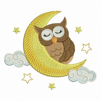 Good Night Owl Machine Embroidery Design
