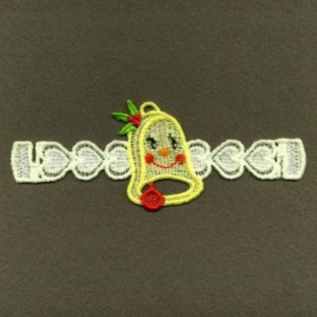 Picture of FSL Bell Napkin Ring Machine Embroidery Design