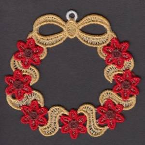 Picture of FSL Christmas Wreath Machine Embroidery Design