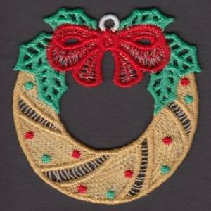 Picture of FSL Xmas Wreath Machine Embroidery Design