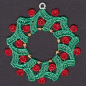 Picture of FSL Holiday Wreath Machine Embroidery Design