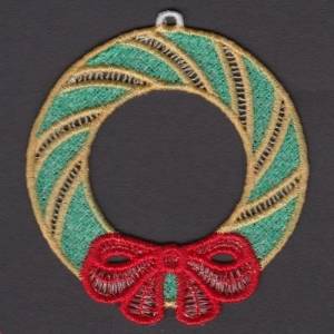 Picture of FSL Christmas Wreath Machine Embroidery Design